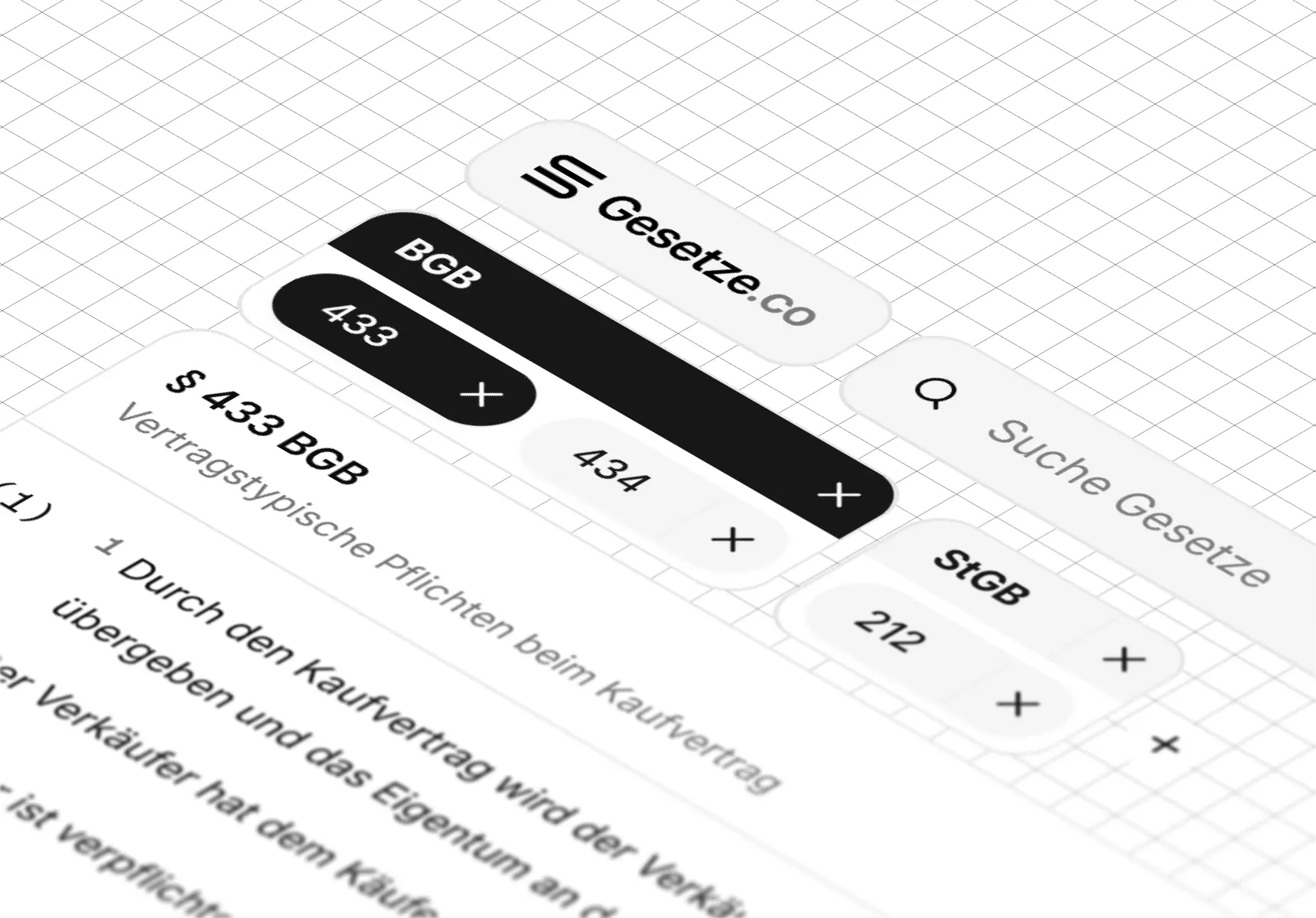 Zwei Gesetzbücher und drei Normen parallel in Tabs geöffnet.